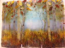 Autumn Woods Frit Painting